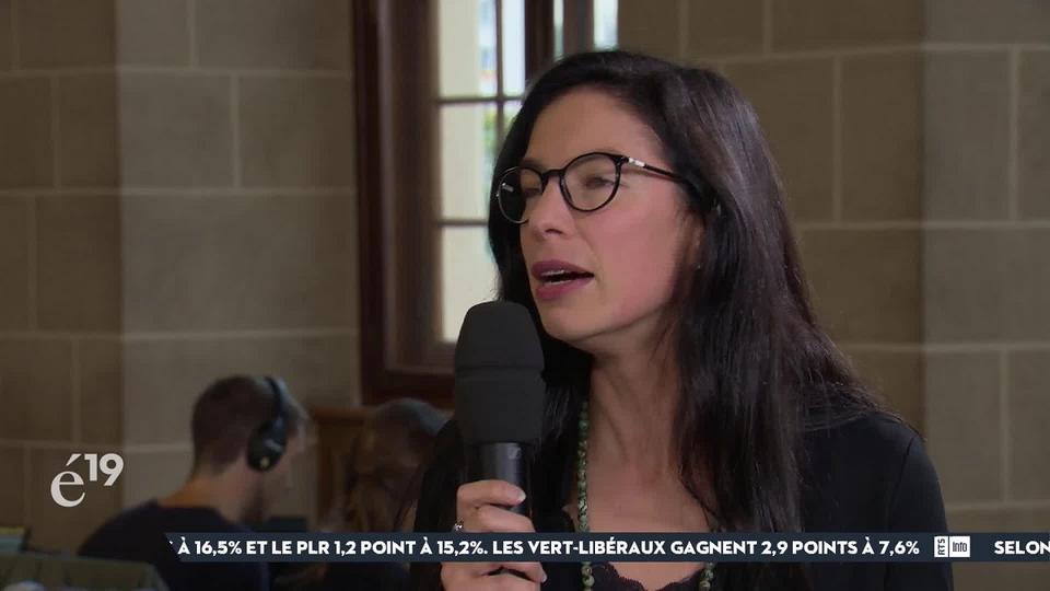 La Verte Céline Vara (NE), élue surprise au Conseil des Etats, salue un "tsunami vert" dans son canton, mais déplore le peu de candidates femmes élues