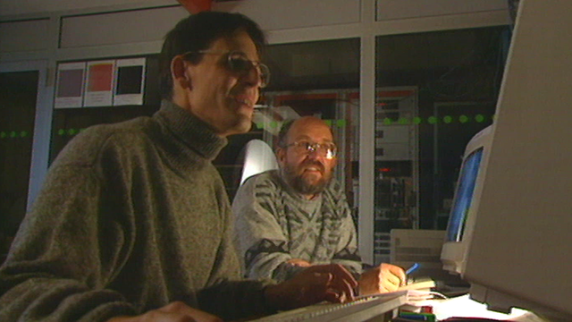 Didier Queloz (à gauche) et Michel Mayor en 1995.