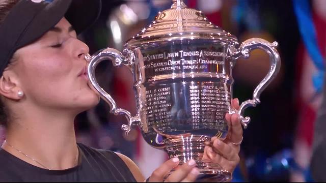 Finale dames, B.Andreescu (CAN) - S.Williams (USA) (6-3, 7-5): la remise du trophée