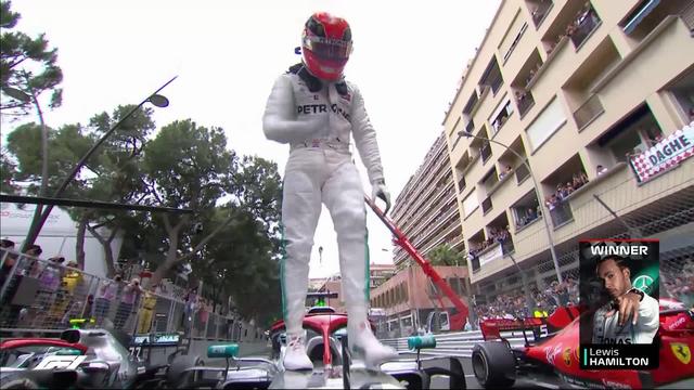 GP de Monaco (#6): 4 victoires de la saison pour Lewis Hamilton (GBR) devant Vettel (GER) 2e et Bottas (FIN) 3e