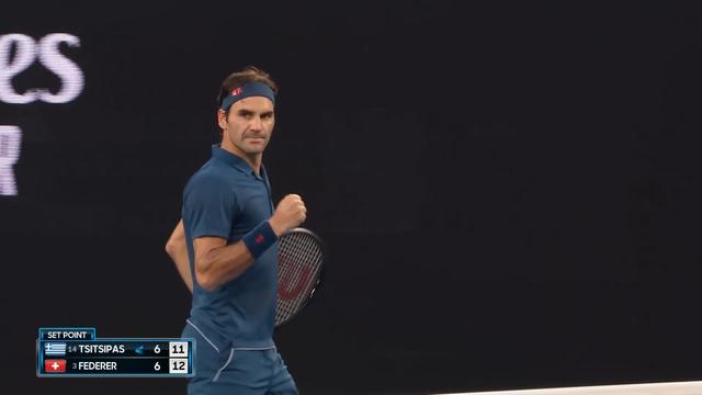 8e, S. Tsitsipas (GRE) - R. Federer (SUI) 6-7: le Bâlois remporte le tie break 13-11