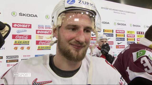 Hockey, Mondial 2019: Suisse - Lettonie (3-1): interview de Scherwey