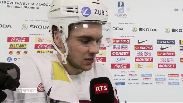 Hockey, Mondial 2019: Suisse - Lettonie (3-1): interview d'après match de Nico Hischier