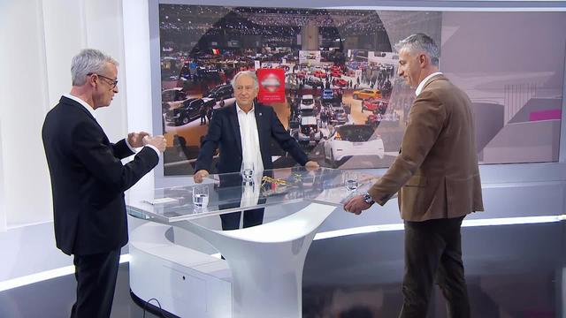 André Hefti et Olivier Rihs, ancien et nouveau directeur du Salon de l'Auto sont nos invités