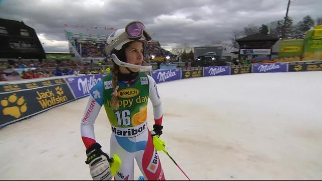 Maribor (SLO), slalom dames, 1re manche: Aline Danioth (SUI)