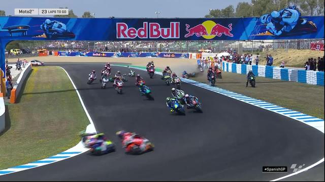 GP d'Espagne (#4), Moto 2: beaucoup de chutes et drapeau rouge dans ce départ de Moto2