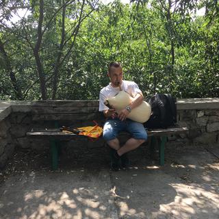 Joueur de gaïda rencontré dans un parc de Plovdiv [DR - Emmy Barouh]
