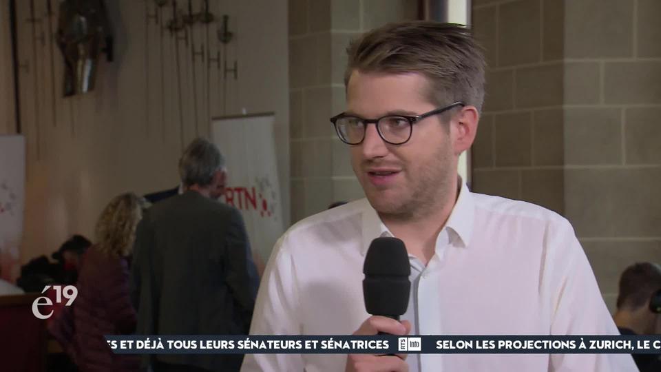 Baptiste Hurni (PS-NE): "C'est un véritable crève-cœur pour le PS mais une victoire formidable de la gauche neuchâteloise"