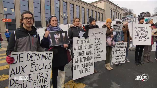 Swiss Expo: un barbecue a été organisé aux abords de la manifestation en réaction à une manifestation antispéciste.