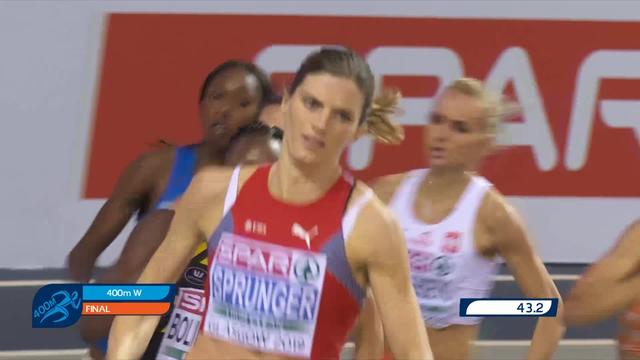 Athlétisme : Léa Sprunger championne d'Europe en salle du 400m