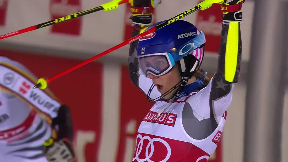 Stockholm (SUE), slalom parallèle dames: Shiffrin (USA) s'impose devant Geiger (ALL)