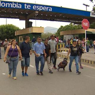 La frontière entre le Venezuela et la Colombie, proche de Cúcuta [RTS - Marion Touboul]