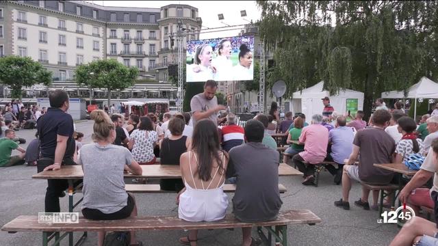 750 personnes ont suivi le mondial féminin dans la première fan zone suisse installée à Genève.