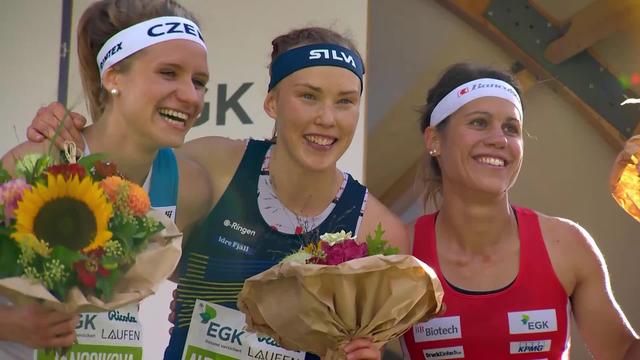 Sprint Knock-Out, dames: Tove Alexandersson (SUE) remporte la course devant Tereza Janosikova (CZE) et Elena Roos (SUI)