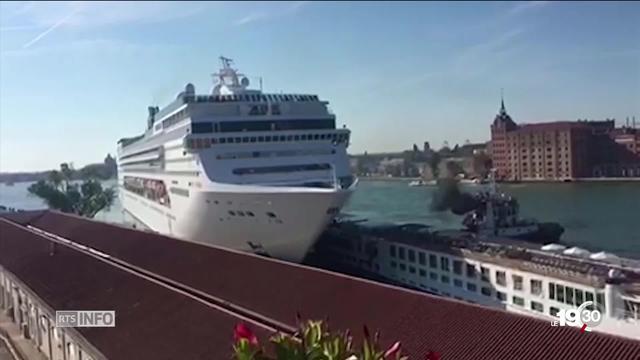 Venise: un bateau de croisière géant hors de contrôle a suscité la panique dimanche et fait quatre blessés légers