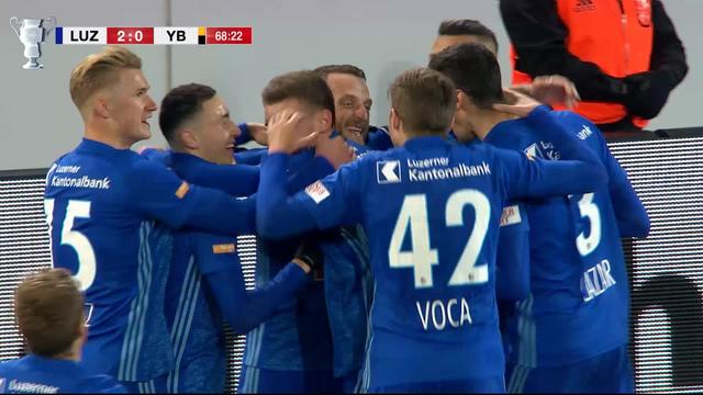 1-4 FC Lucerne - Young Boys (3-0): 69e, Schneuwly marque sur coup franc