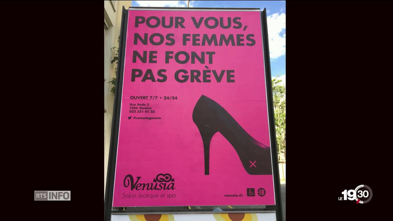 Genève : La ville a-t-elle censurée une affiche pour un salon érotique avant la grève des femmes?
