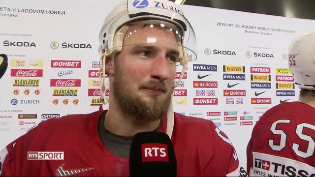Hockey, Suisse - Russie (0-3): interview de Tristan Scherwey