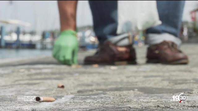 À Genève, les policiers municipaux luttent et sévissent contre les mégots jetés par terre.