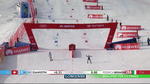 St-Moritz (SUI),  slalom parallèle dames: Danioth (SUI) éliminée en 1-8e