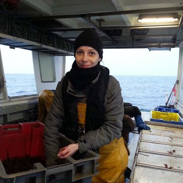 Laureline Jegou  sur son bateau l'Aour Lan [RTS - Cécile Raimbaud]