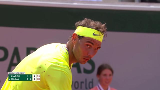 2e tour, R. Nadal (ESP) - Y. Maden (ALL) 6-1, 6-2, 6-4: le Marjorquin s'impose aisément dans son tournoi