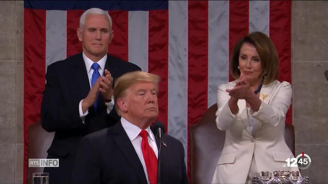 Discours sur l'état de l'Union: Donald Trump se veut rassembleur sans pour autant renoncer à son mur à la frontière mexicaine.