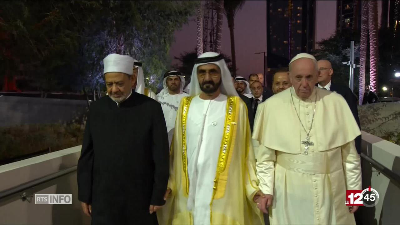 Le Pape François aux Emirats arabes unis: première visite d'un souverain pontife dans la péninsule arabique.