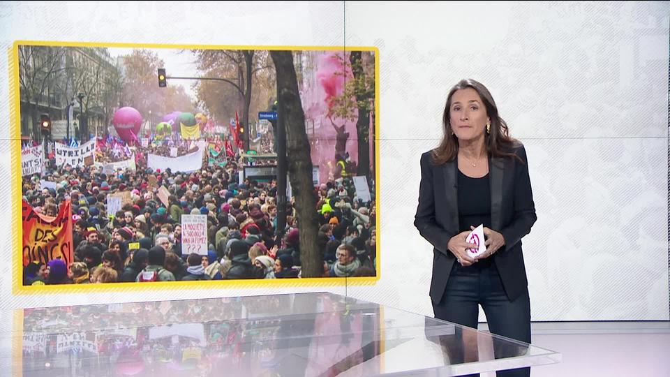 Grèves et manifestations en France contre le projet de réforme des retraites. Didactique de C. Portier et itw de C. Aguiton