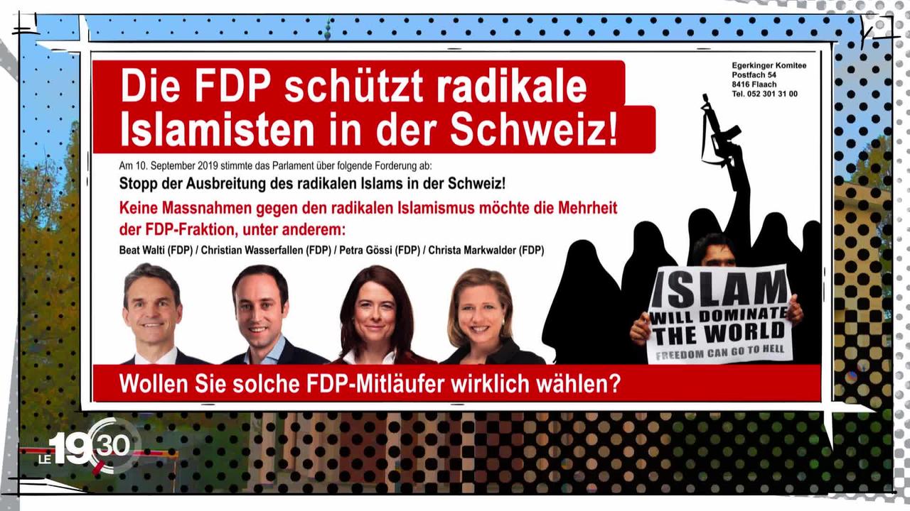 Coup de projecteur: en Suisse alémanique, la justice interdit des affiches de campagne qui s'attaquent à des membres du PLR.