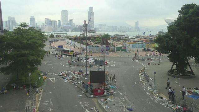 Dispersion des manifestation a Hong Kong