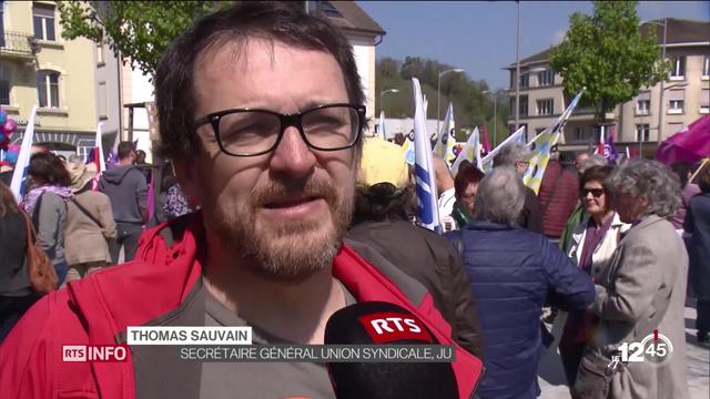 Thomas Sauvain, secrétaire général de l'Union syndicale Jura, revient sur les revendications principales du 1er mai.