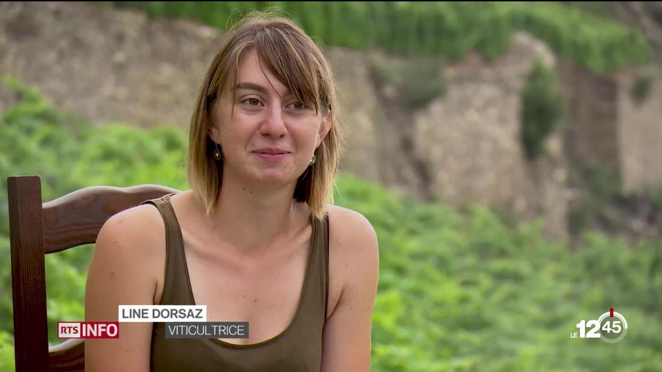 Journée valaisanne à la Fête des Vignerons. Portrait de Line Dorsaz, qui porte les couleurs de son canton.