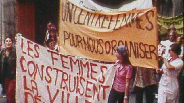 Manifestation des femmes du MLF à Genève en 1976. [RTS]