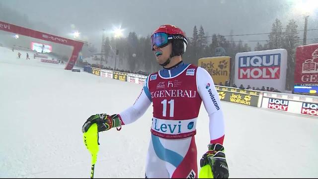 Levi (FIN) slalom messieurs, 1re manche: Loïc Meillard (SUI) à +2.25
