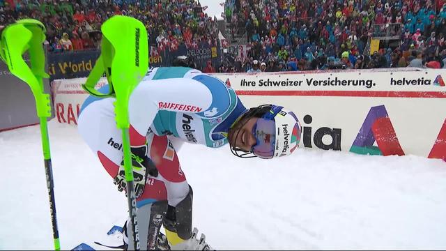 Adelboden (SUI), slalom messieurs 1re manche: Luca Aerni (SUI)