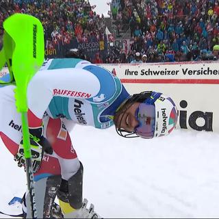 Adelboden (SUI), slalom messieurs 1re manche: Luca Aerni (SUI)