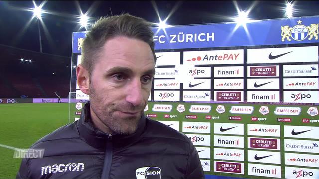 14e journée, Zurich - Sion (4-2): Sébastien Bichard, co-entraineur du FC Sion, à l'interview après le match