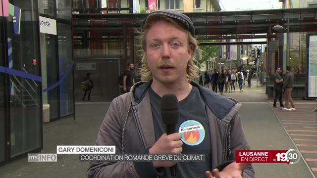 Grève du climat: affluence en baisse partout en Suisse romande. Gary Domeniconi, coordinateur romand de la grève, fait le bilan.
