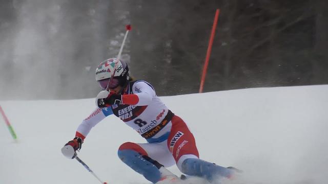 Zagreb (CRO), slalom dames, 1re manche: Michelle Gisin (SUI)