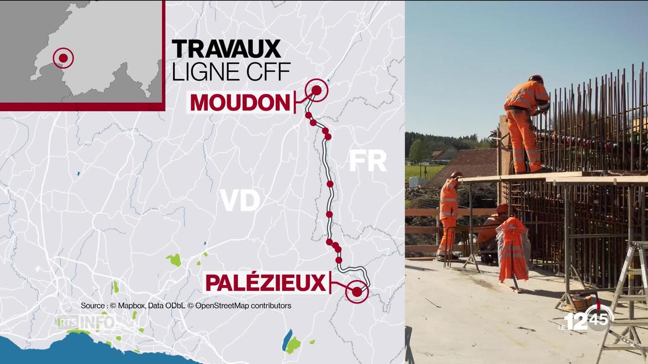Ligne CFF Palézieux-Moudon fermée durant quatre mois pour travaux.