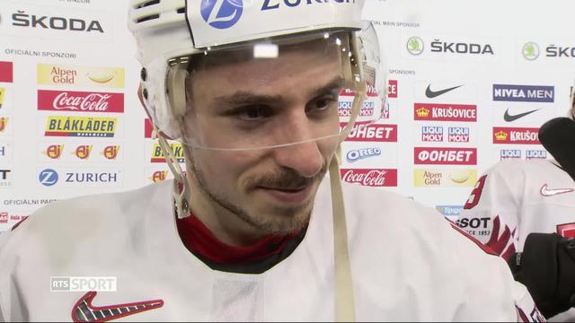 Hockey, Mondial 2019: Suisse - Lettonie (3-1): Noah Rod au micro de la RTS