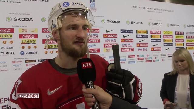Groupe B, République tchèque – Suisse (5-4): la réaction de Tristan Scherwey, homme du match, après son doublé