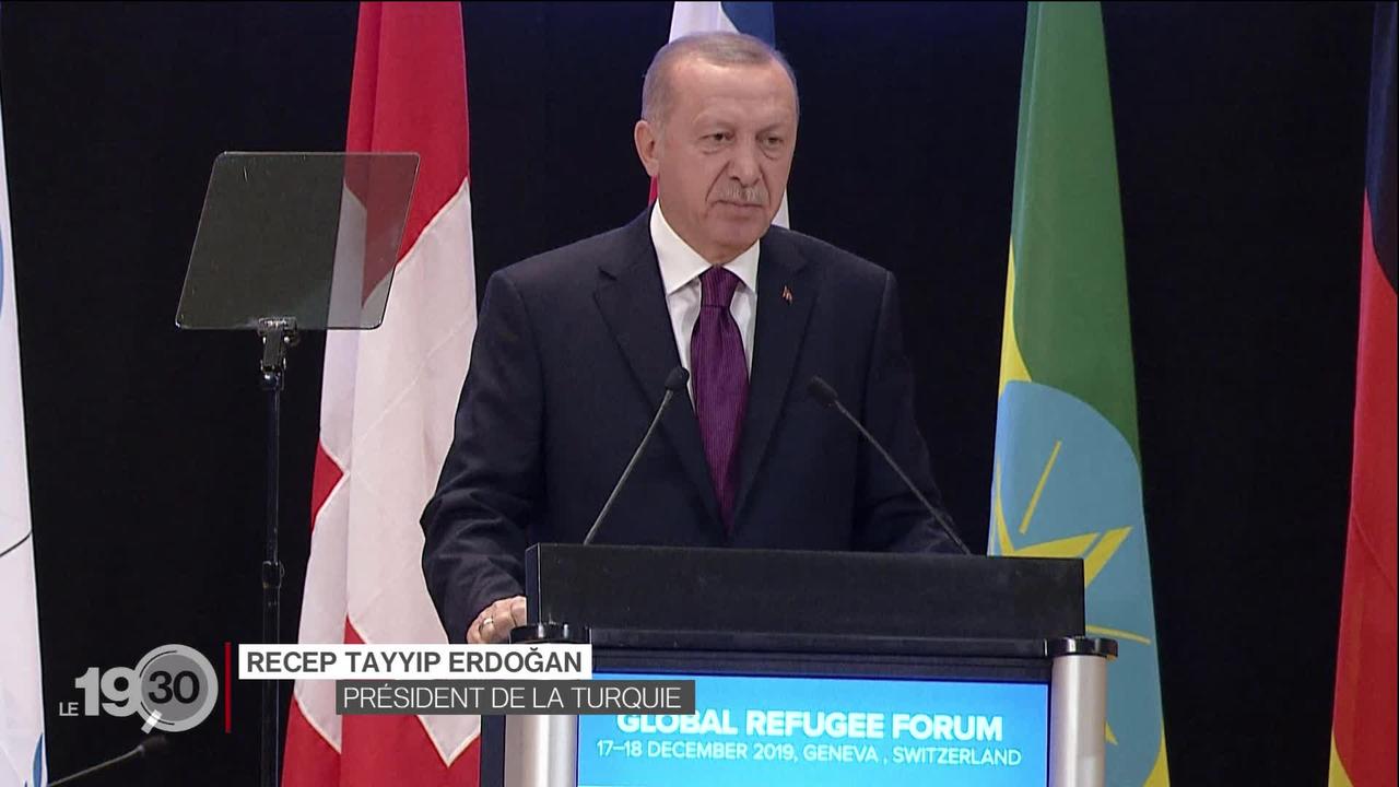 Le président turc Recep Tayyip Erdogan a ciblé le manque d'aide européenne lors du premier Forum mondial des réfugiés à Genève