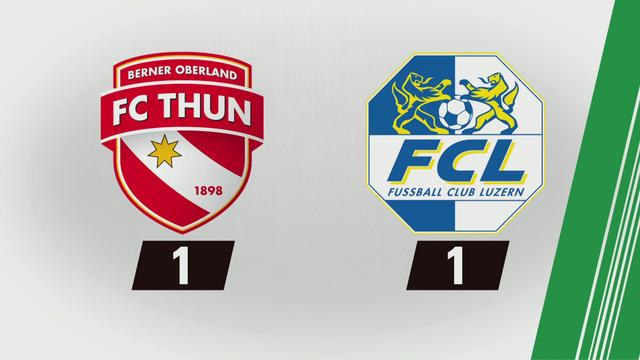Super League, 25e journée: Thoune - Lucerne (1-1)