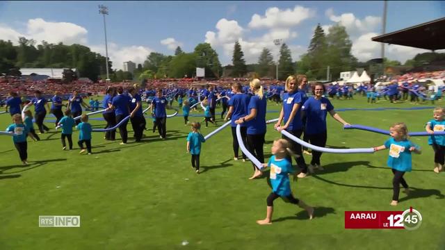 la cérémonie de clôture de la 76e fête de la gymnastique a eu lieu à Aarau