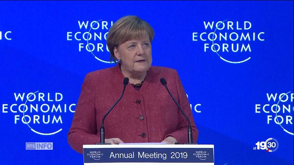 Angela Merkel au WEF: plaidoyer pour l'Europe et le multilatéralisme.