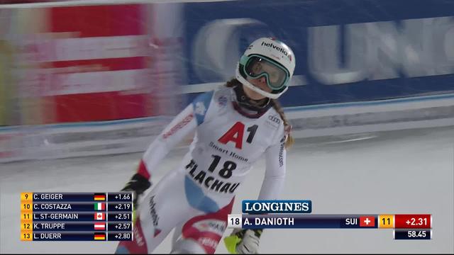 Flachau (AUT), slalom dames, 1re manche: Aline Danioth (SUI) termine 11e provisoire