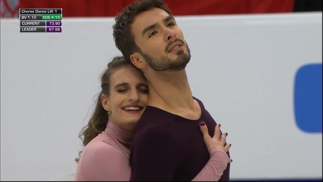 Minsk (BLR), danse sur glace: victoire du duo français Papadakis-Cizeron