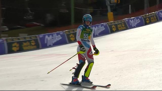 Maribor (SLO), slalom dames, 1re manche: Elena Stoffel (SUI) pas qualifiée pour la deuxième manche